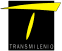 Logo de Transmilenio conformado por una T en color amarillo y de fondo un color negro.
