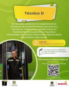 Oferta laboral de Técnico D