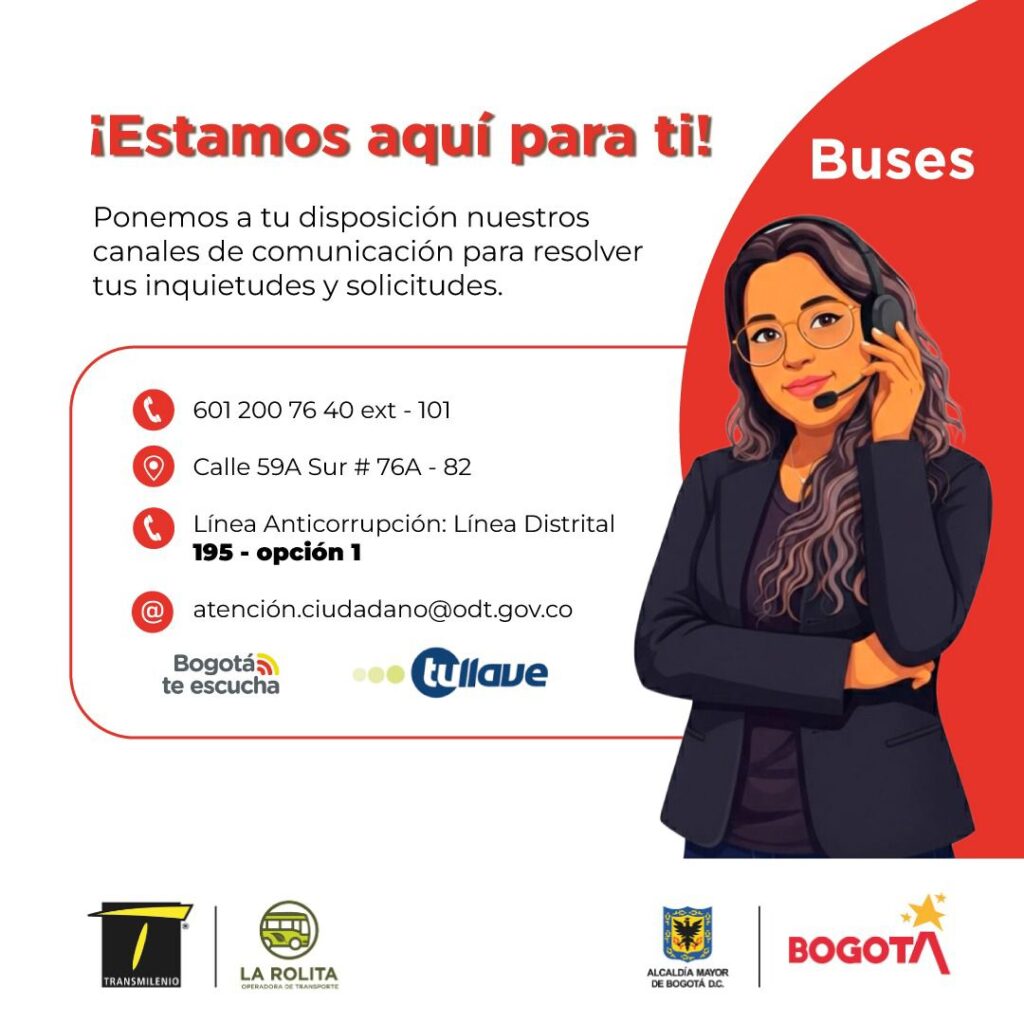 Canales de atención buses